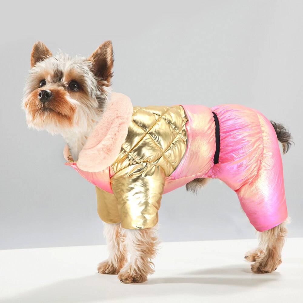 Ropa gruesa de perros grandes de invierno cálido abrigo perro cachorro chaqueta para perro impermeable mono Chihuahua Yorkie Bulldog traje