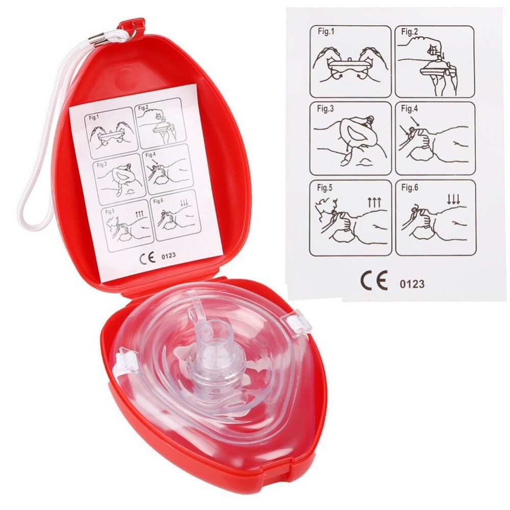 Máscara de respiración CPR profesional de primeros auxilios, protección de rescate, respiración Artificial reutilizable con válvula unidireccional