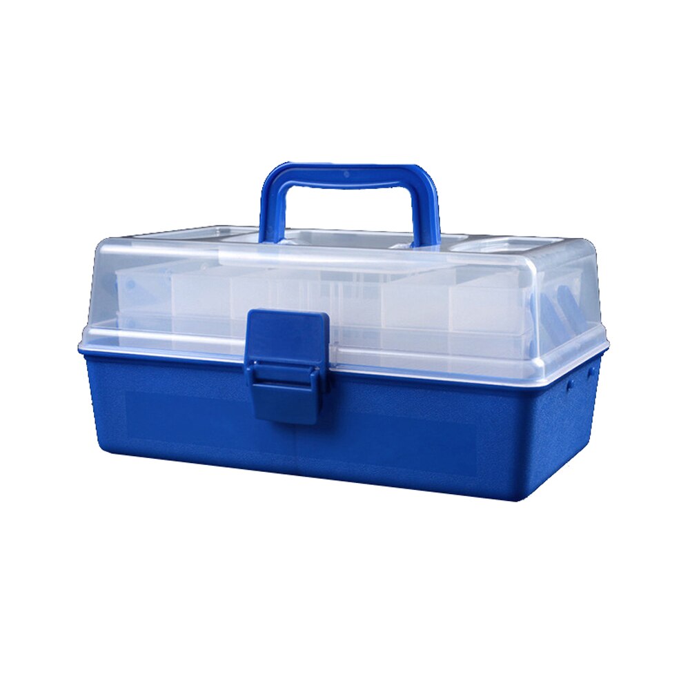 Caja de aparejos de pesca multifunción de 3 capas, caja de almacenamiento portátil, ajustable, fuerte, resistente a la corrosión