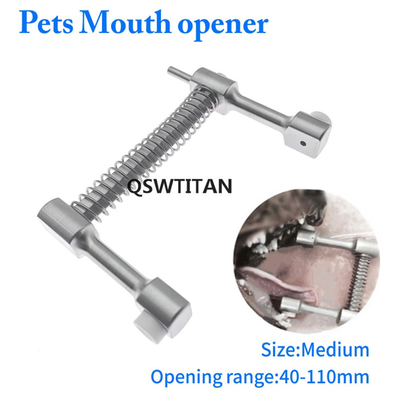 Abridor de boca de acero inoxidable para perros y gatos, retractor bucal Dental, instrumento veterinario de odontología para animales pequeños