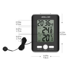 Baldr-termómetro Digital con cable, Sensor de sonda para interior y exterior, medidor de temperatura LCD, despertador, temporizador, estación meteorológica
