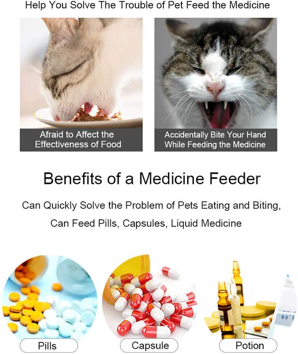 Dispensador de medicina para mascotas, jeringa con punta suave, para alimentación de animales, gatos y perros