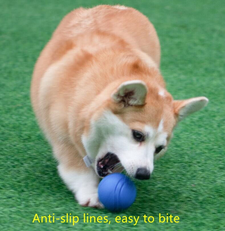 Pelota de goma sólida para perro, juguete interactivo para masticar, Indestructible, con cuerda, para cachorros grandes