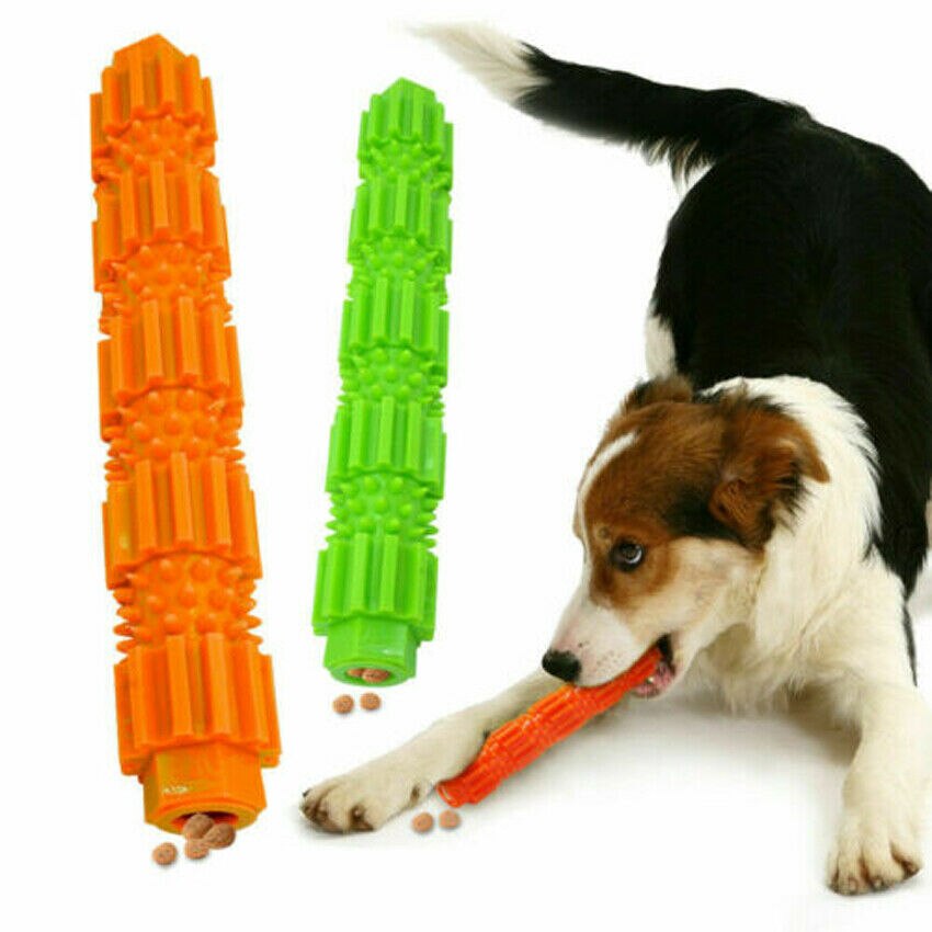 Juguete masticable para perros, masticables agresivos, dispensadores de goma para limpieza de dientes, 18cm