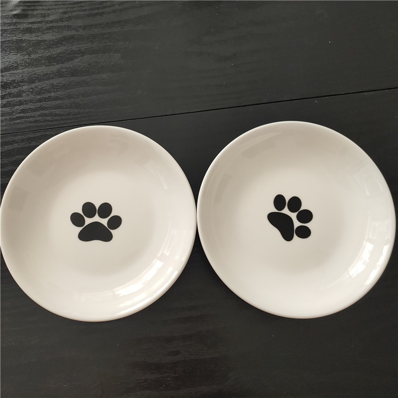 Cuenco de cerámica con patrones bonitos para mascotas, cuenco redondo para comida de gato, cuenco para comida de perro, cuencos para comer de Mascota, comederos de cerámica