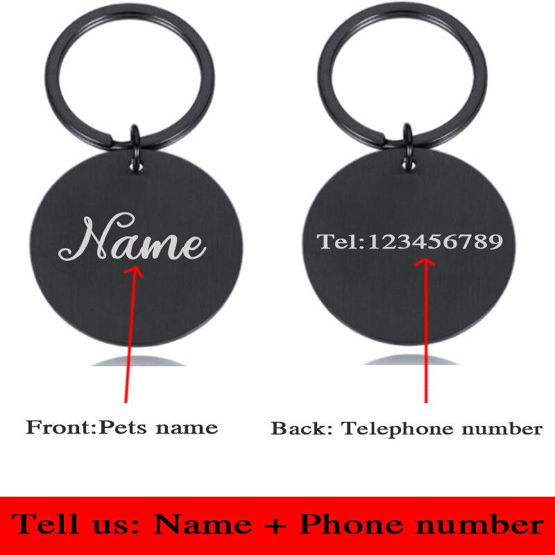 Collar de identificación personalizado para perro y gato, colgante de nombre con grabado gratis, hueso, accesorio para cachorro