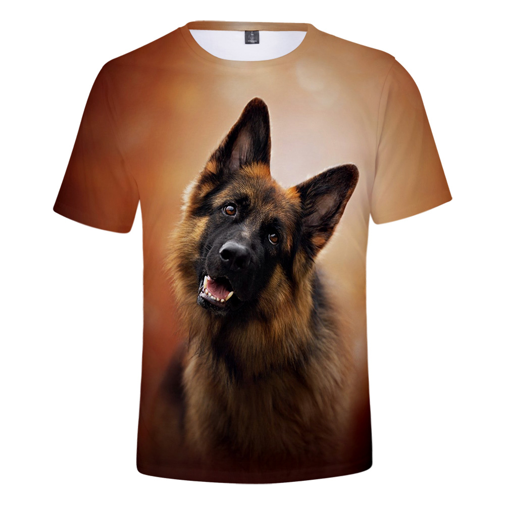 Camiseta con estampado de perro en 3D para hombre y mujer, ropa de calle de estilo Hip Hop con Gato, Tops informales de manga corta con cuello redondo y Animal, novedad de 2021