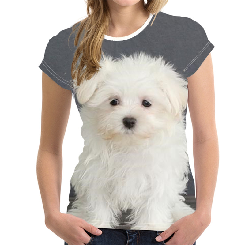 Camiseta con estampado de perro en 3d para mujer, Top de manga corta Harajuku con cuello redondo de Animal, Camiseta informal Unisex de secado rápido 6xl