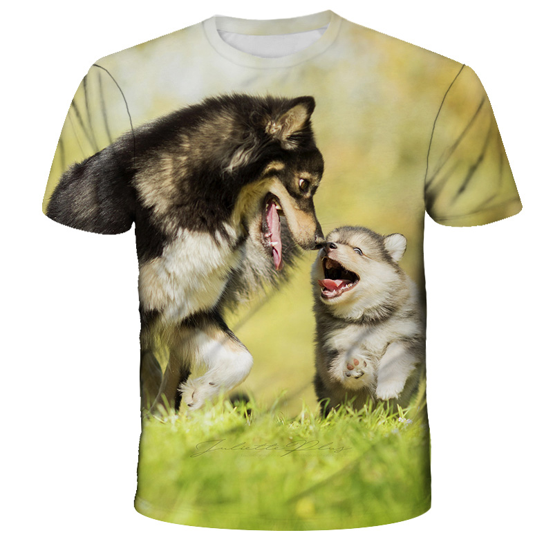 Camiseta de manga corta a la moda para hombre y mujer, camisa con estampado 3D de gato y perro, se puede personalizar, ropa de talla grande, novedad de verano 2022