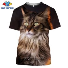 SONSPEE-camisetas con estampado 3D de gato para hombre y mujer, ropa de calle informal Harajuku, de Fitness, de calle, Tops
