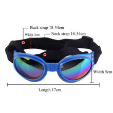 Gafas de sol acolchadas ajustables para perros medianos, accesorios plegables para mascotas, gafas de motocicleta, suministros para perros