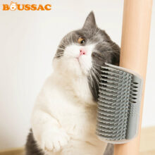 Peine extraíble para mascotas, cepillo de rascado para esquina de gato, masaje, depilación, suministros de limpieza, rascador