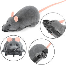 Ratón de peluche interactivo para gato, juguete electrónico con Control remoto inalámbrico, 4 colores, para mascotas