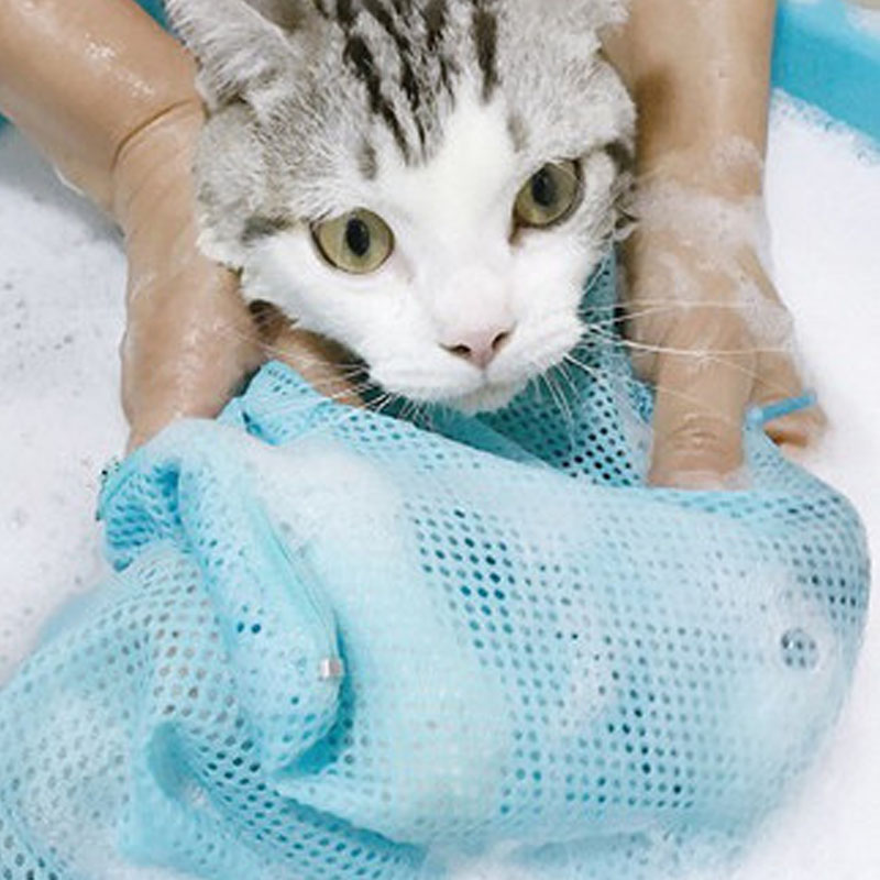 Bolsa de baño de malla para Gatos, bolsas de aseo para Gatos, productos para mascotas, Accesorios para Gatos, Kot Dla kotan Katten Kat