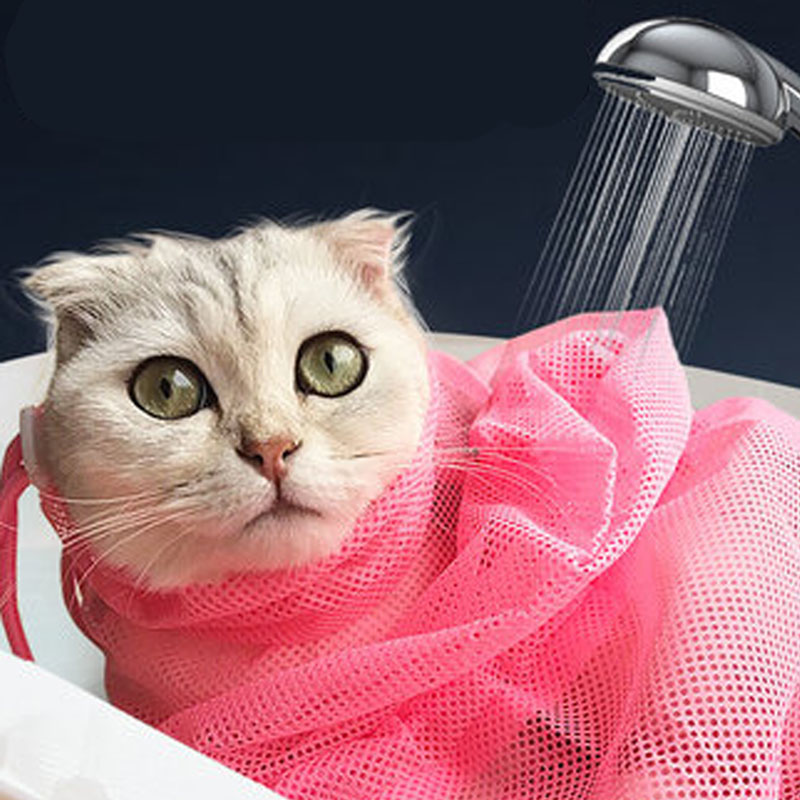 Bolsa de baño de malla para Gatos, bolsas de aseo para Gatos, productos para mascotas, Accesorios para Gatos, Kot Dla kotan Katten Kat