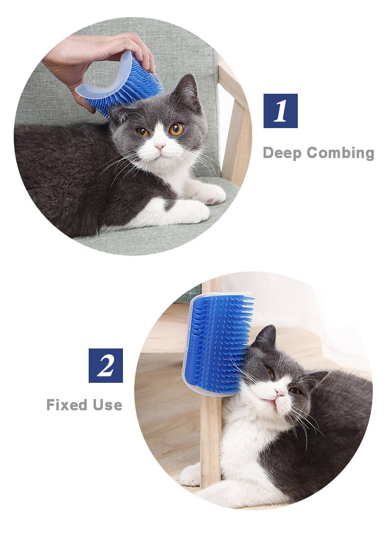 Peine de masaje para gatos, cepillo de aseo para el pelo de mascotas, productos para gatos, dispositivo de masaje con hierba gatera, accesorios de juguete