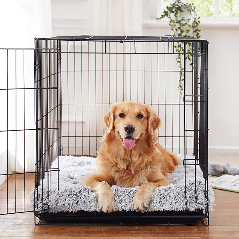 Alfombrilla de cama de felpa para perros y gatos, cojín extraíble para limpieza de cachorros, camas Súper suaves para perros pequeños, medianos y grandes