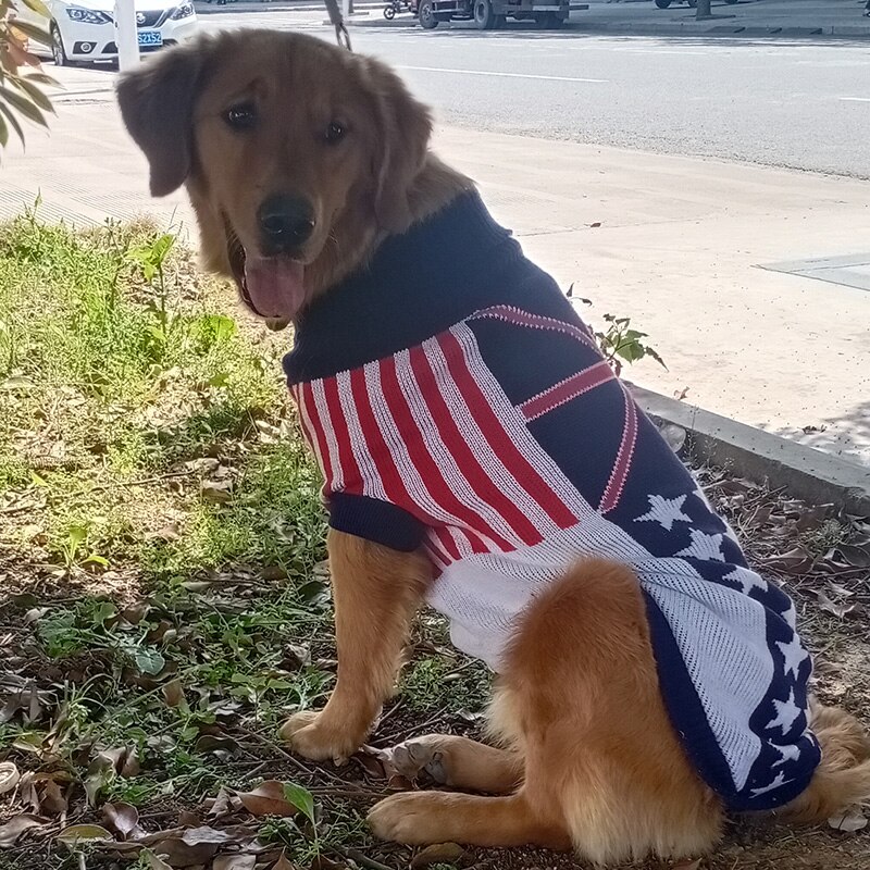 Jersey de punto británico para perros medianos y grandes, ropa de Navidad para perros grandes, Labrador, Pitbull, jerséis, ropa para Mascota