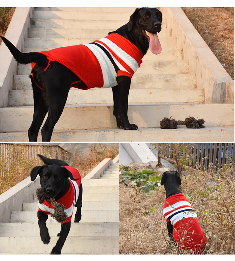 Jersey de punto británico para perros medianos y grandes, ropa de Navidad para perros grandes, Labrador, Pitbull, jerséis, ropa para Mascota