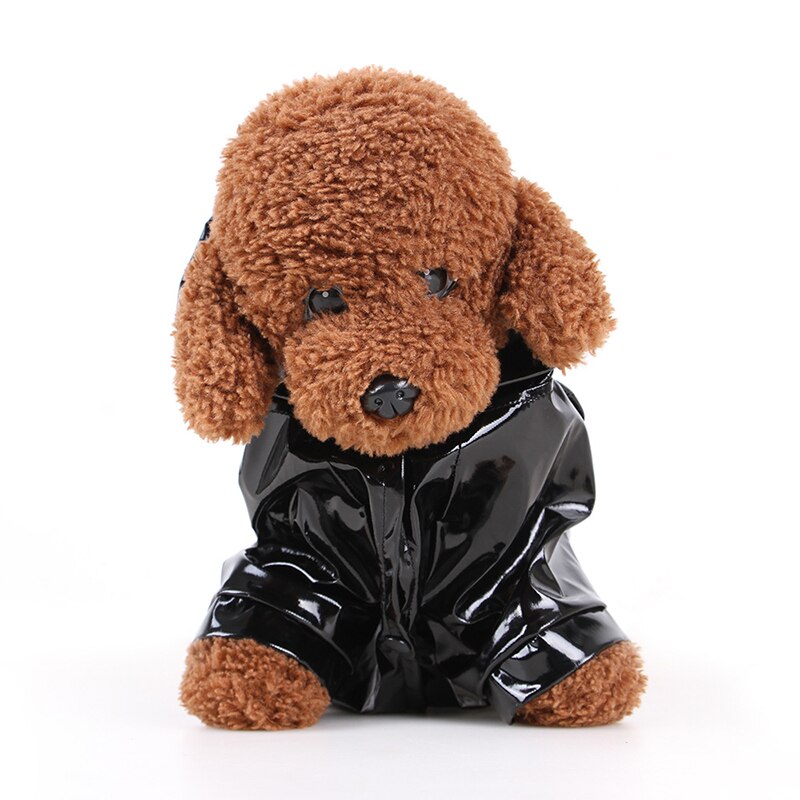 Chubasquero reflectante de PU para perro, chaqueta impermeable con capucha para perro, Chihuahua, Yorkshire, primavera y verano