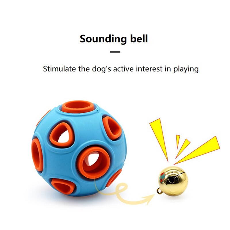 MEOWS-juguetes de entrenamiento para perros, bola para masticar con forma de anémona, campana de sonido y parpadeo, dientes de molienda duraderos, interactivo para mascotas, novedad