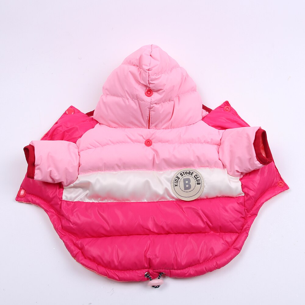 Chaqueta de invierno para perros y gatos, abrigo Cálido impermeable con diseño de empalme, Sudadera con capucha para cachorros, 5 colores, 8 tamaños, novedad de 2022