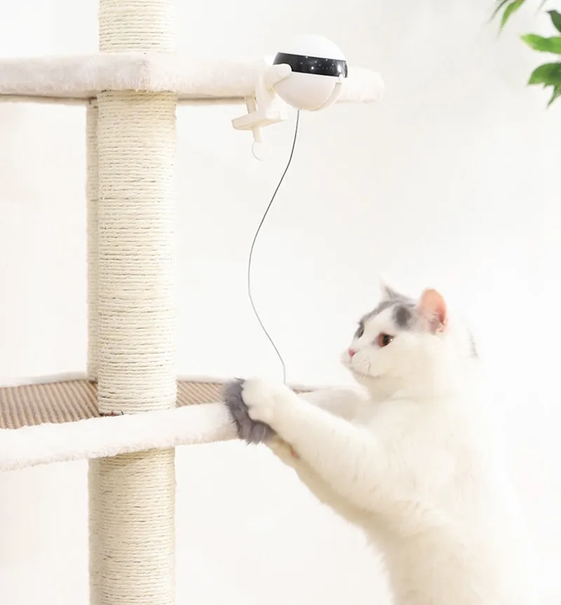 Juguete electrónico de movimiento para gato, YoYo, Bola de elevación, aleteo eléctrico, rompecabezas interactivo giratorio, juguete para mascotas